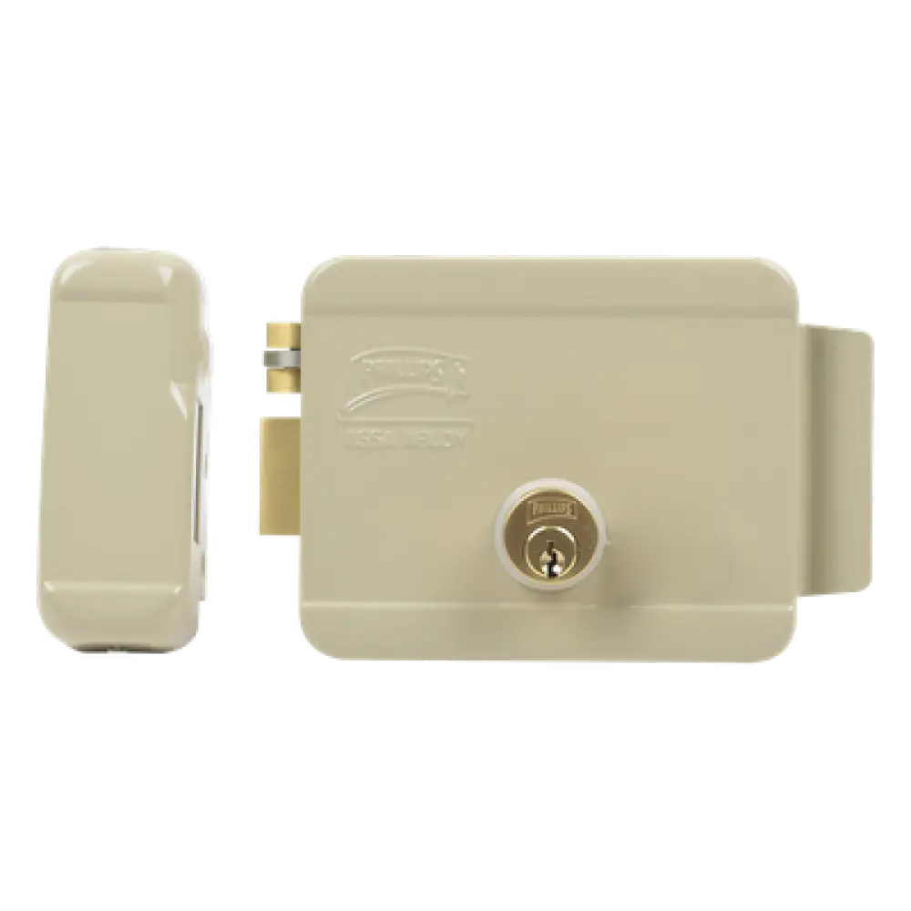 Cerradura Eléctrica / Doble Cerrojo / 12 VCC/VCA / Activación por Pulso 2 s / Izquierda / Exterior