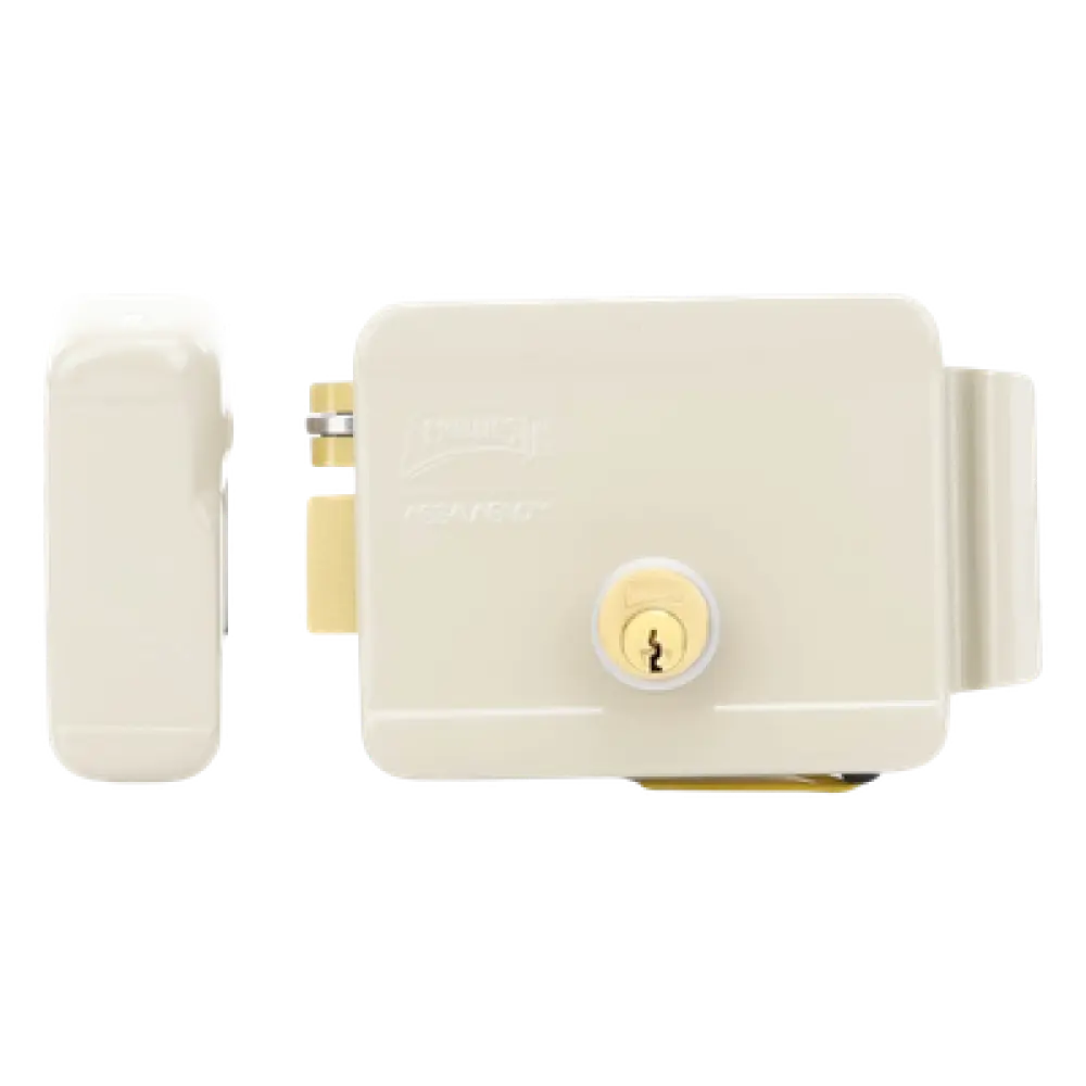 Cerradura Eléctrica / Doble Cerrojo / 12 VCC/VCA / Activación por Pulso 2 s / Izquierda / Exterior