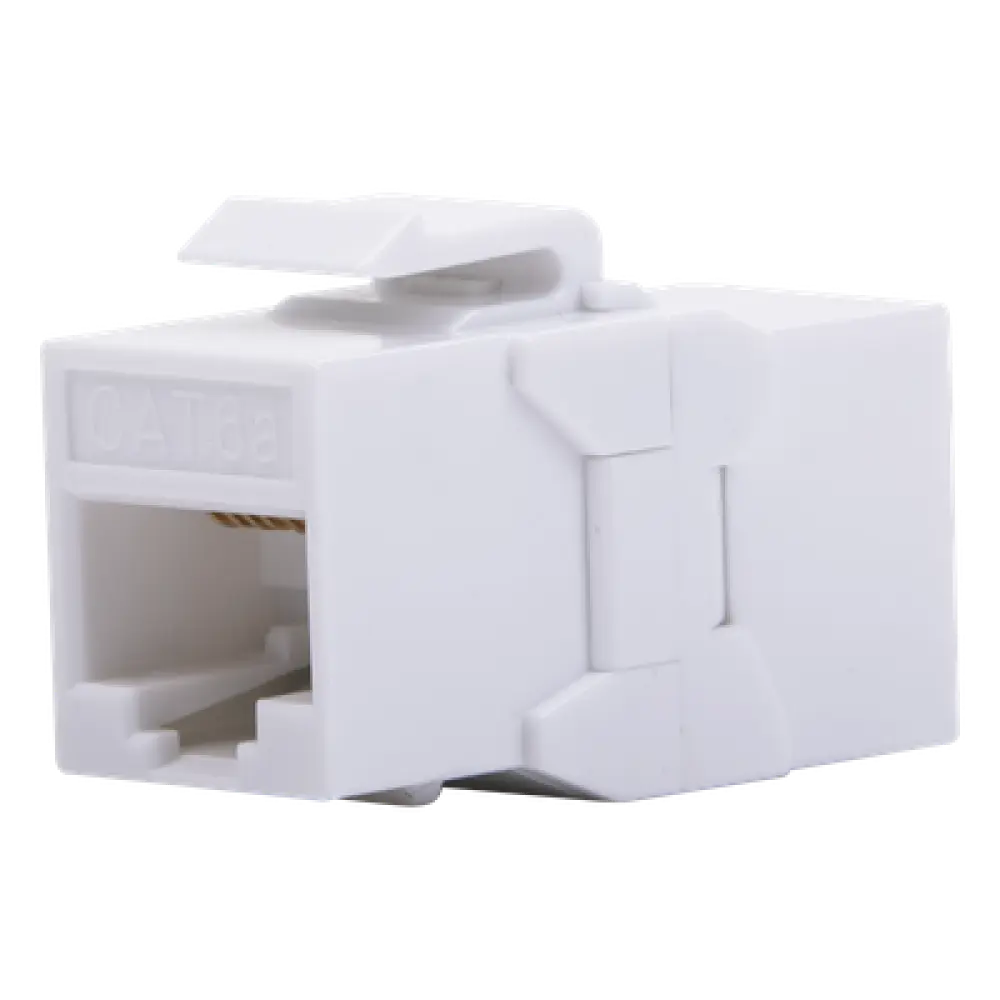 Acoplador UTP / Cat6A / RJ45 Hembra a Hembra / 10 Gbps / 500 MHz / Blanco