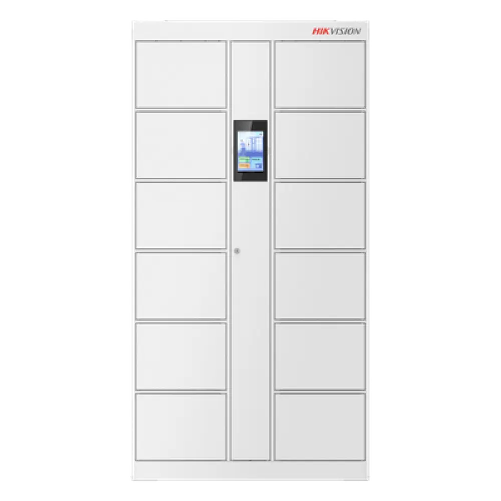 Locker Inteligente / 12 Espacios / Expansión 16 Lockers / Reconocimiento Facial 20,000 Rostros / Pantalla Táctil 8" / 200,000 Registros / API ISAPI