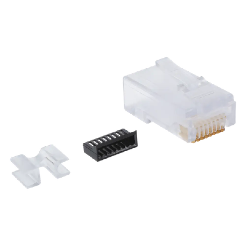 Plug RJ45 Cat6 / 23-26 AWG / 50μin Oro / 750 Ciclos / UL94 V0 / Bolsa 50 pzas