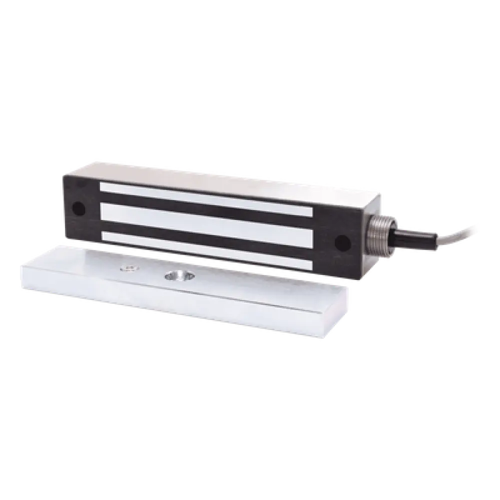 Chapa Magnética Electromagnética / 600 lb (272 kg) / IP65 / 12/24 VDC Seleccionable / Cable Acorazado 18" (457 mm) / Sin Magnetismo Residual