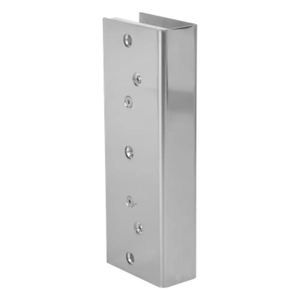 Bracket de Montaje Tipo U / Puertas de Vidrio 3/4" (19.1 mm) / Chapas Magnéticas 600 a 1200 lbs / Ajuste por Opresores / Aluminio Anodizado
