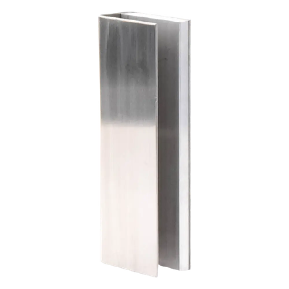 Bracket de Montaje Tipo U / Puertas de Vidrio 3/4" (19.1 mm) / Chapas Magnéticas 600 a 1200 lbs / Ajuste por Opresores / Aluminio Anodizado
