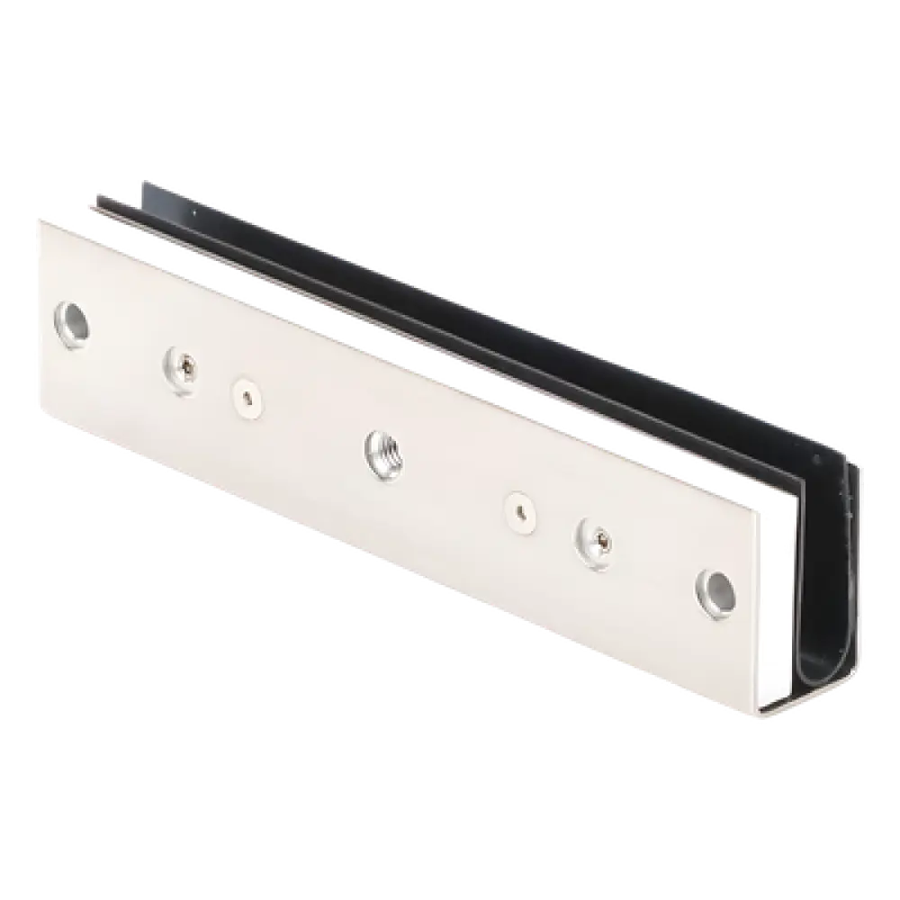 Soporte de Montaje en U / Vidrio 1/2" / Cargas 600, 750 y 1200 lbs / Ajuste por Opresores / Chapas Magnéticas