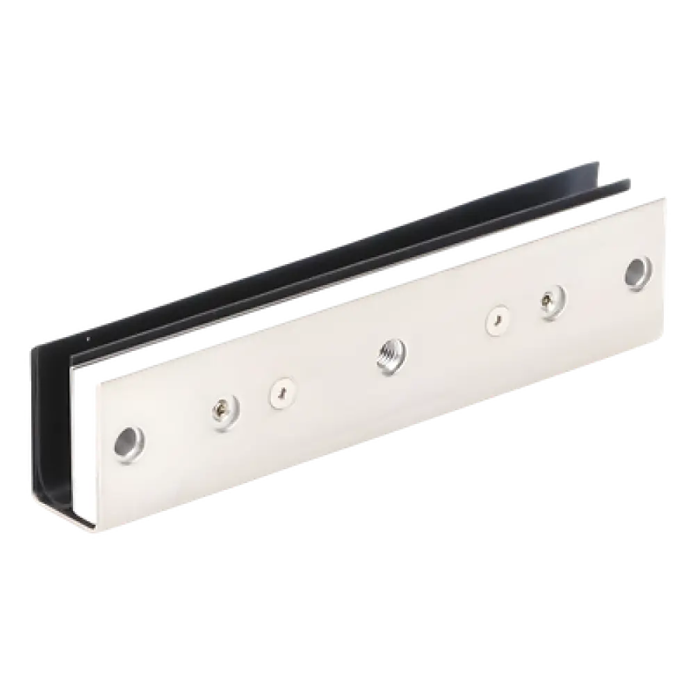 Soporte de Montaje en U / Vidrio 1/2" / Cargas 600, 750 y 1200 lbs / Ajuste por Opresores / Chapas Magnéticas