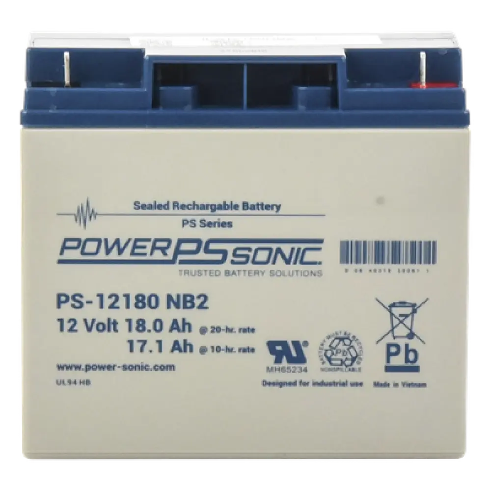 Batería de Respaldo AGM/VRLA / 12V / 18AH / Terminales NB2 / Vida Útil 5 Años / Libre de Mantenimiento