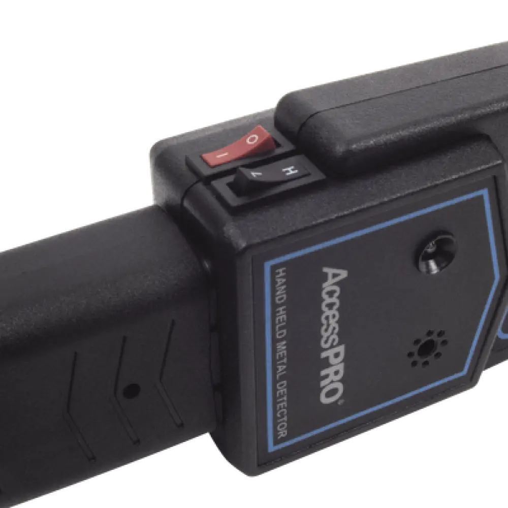 Detector de Metales Portátil / Sensibilidad Alta/Baja / Alarma 75 dB / IP31 / Ahorro de Energía / 410 x 85 x 45 mm