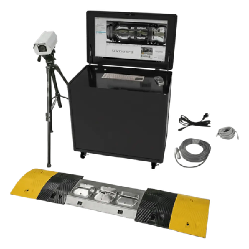 Sistema de Escaneo Subvehicular / Resolución 10000×4096 / Dual Mode Area Scan + Line Scan / LPR >99.9% / IP68 / -40°C a +70°C / Análisis Inteligente de Diferencias