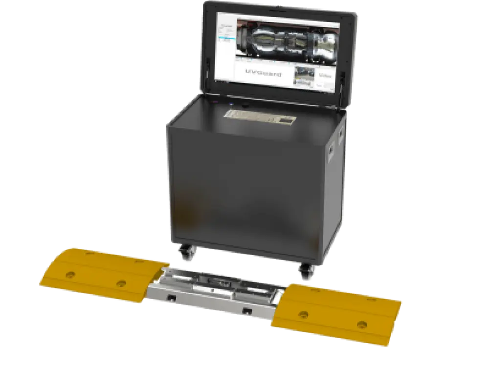 Sistema de Escaneo Subvehicular / Resolución 10000×4096 / Dual Mode Area Scan + Line Scan / LPR >99.9% / IP68 / -40°C a +70°C / Análisis Inteligente de Diferencias
