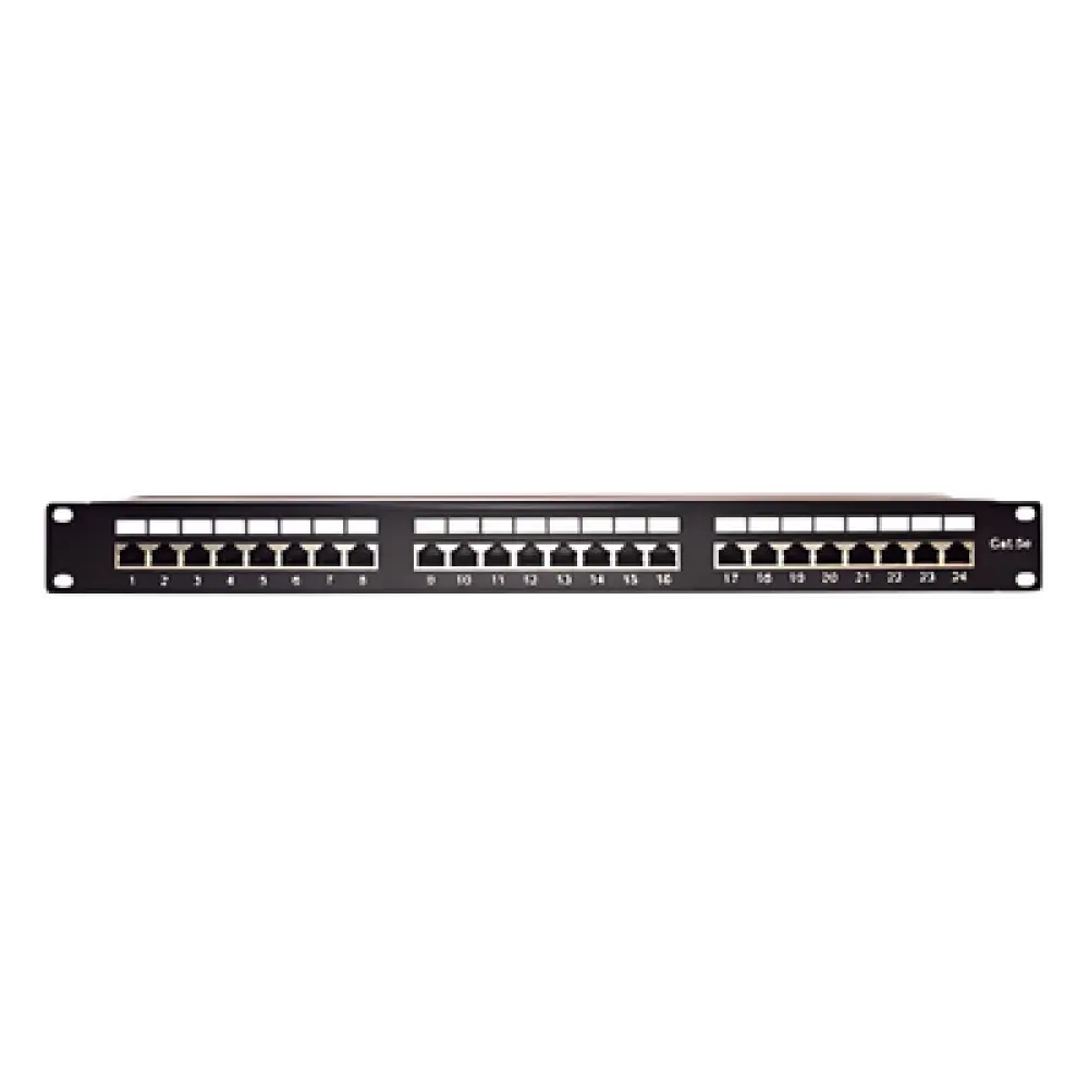 Panel de Parcheo / 24 Puertos / Cat5e STP Blindado / Rack 19" / 0.48 m