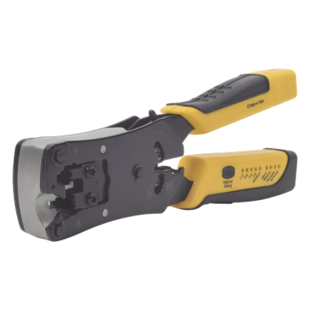 Pinza Pelacables/ Probador UTP-STP/ Cat 3-5-6/ RJ45-RJ11-RJ22/ 0.38 x 0.95 pies