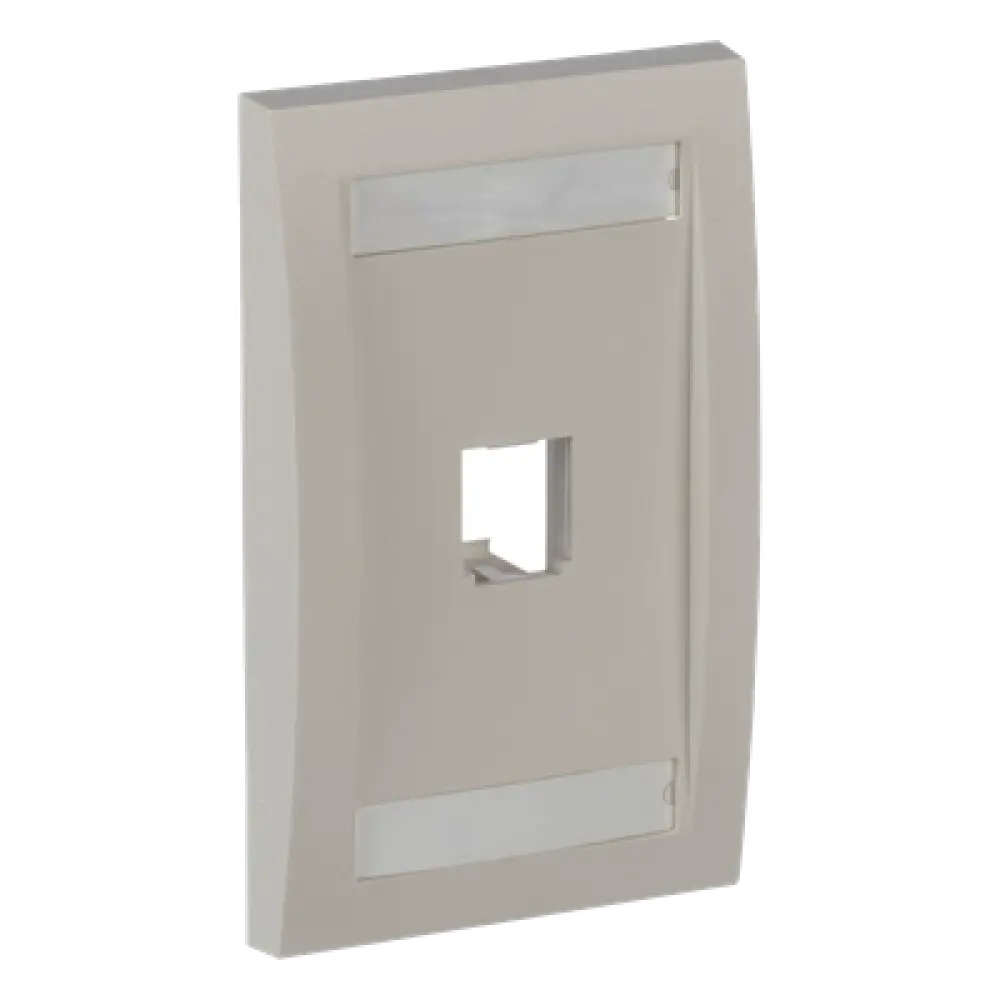 Placa de Pared Vertical / 1 Puerto Mini-Com / Perfil Ejecutivo Elevado / 2.75 x 4.5 pulg. / Blanco Mate