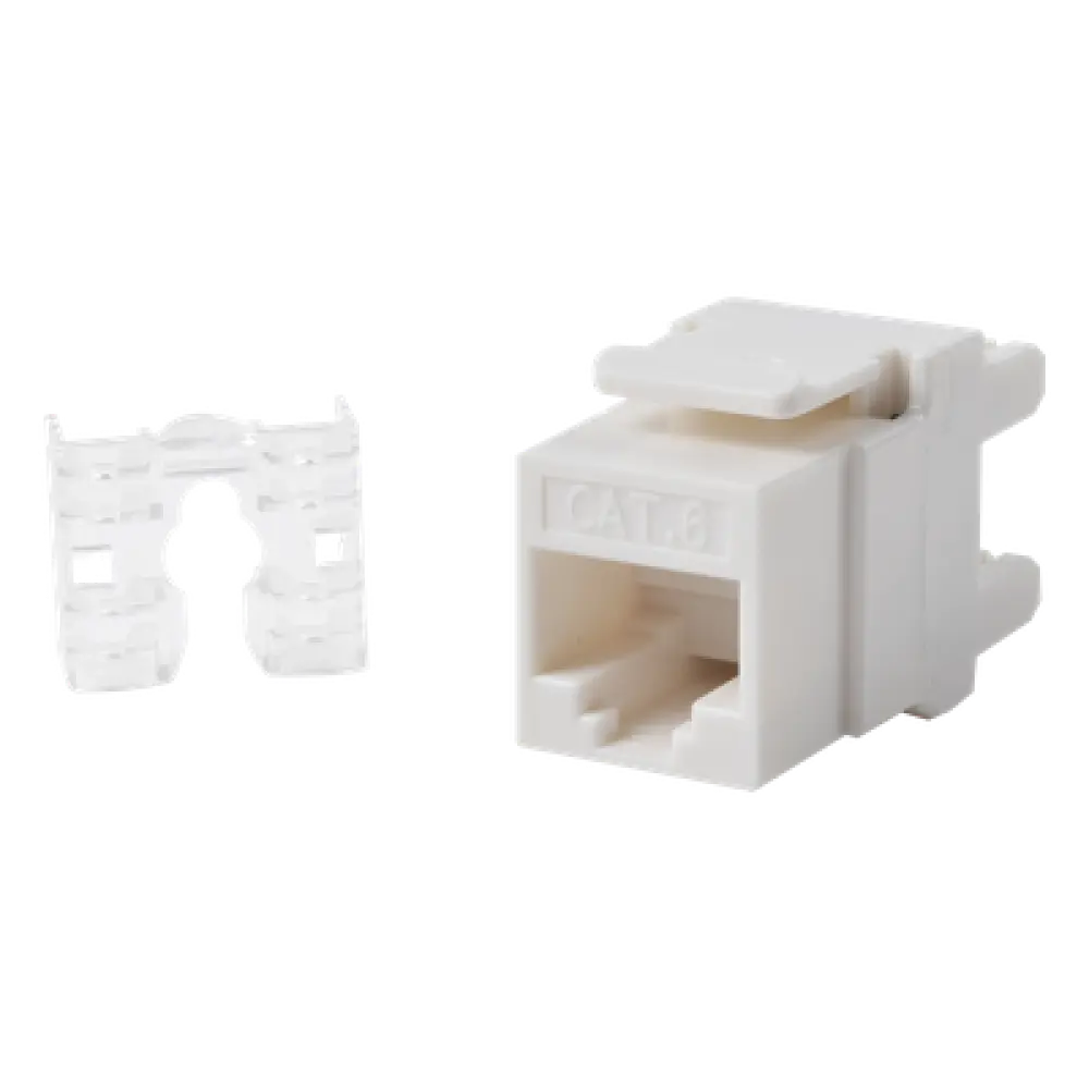 Módulo Jack Keystone / Cat6 / UTP / Terminación 110 / Ángulo 180° / 1 Puerto / Color Blanco