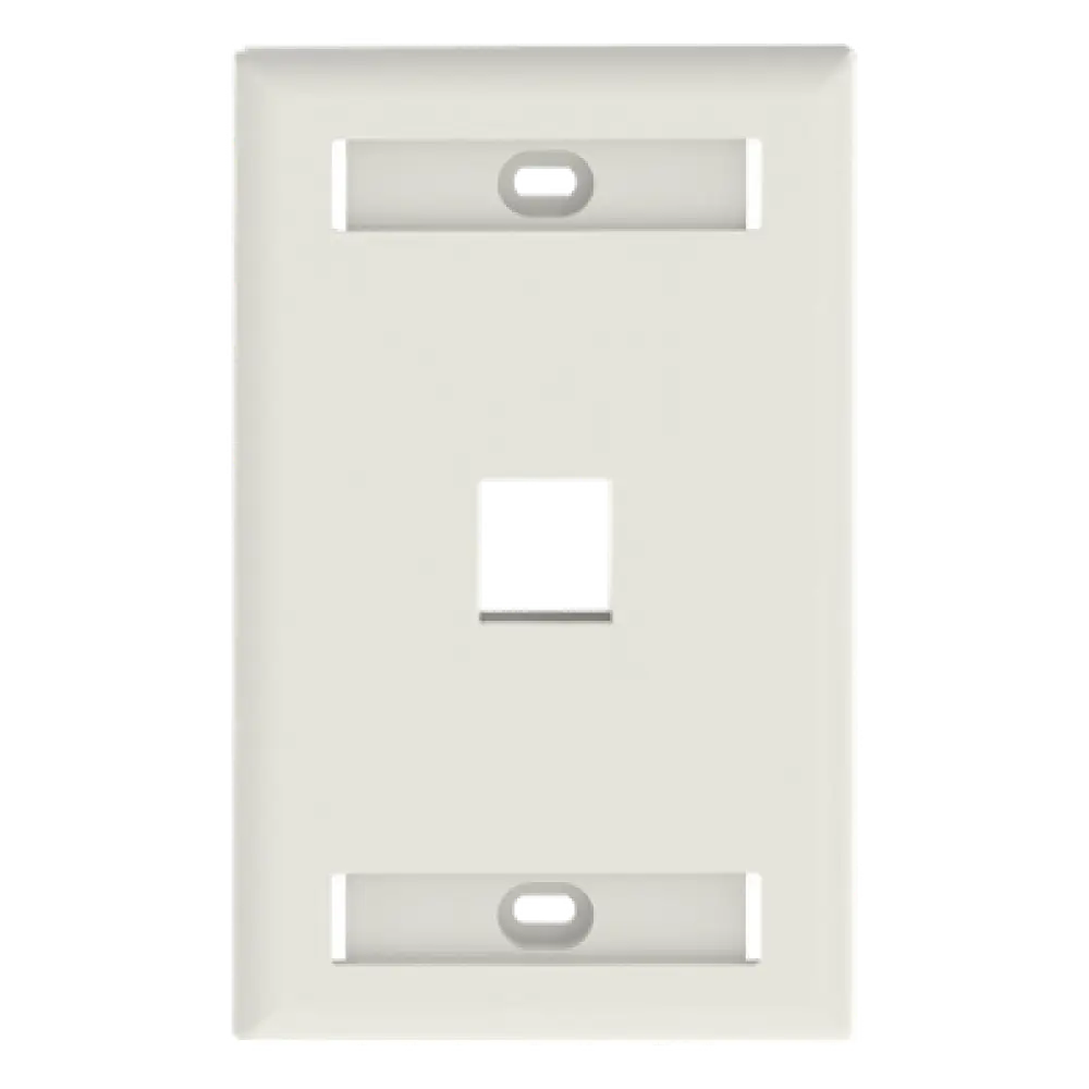 Placa de Pared Vertical / 1 Puerto Keystone / 69.8 x 114.3 mm / Blanco Mate