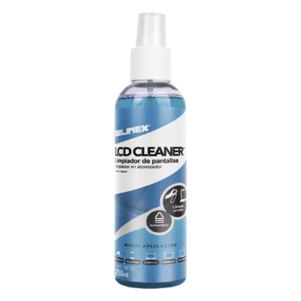 Limpiador de Pantallas / Líquido Antiéstático / Atomizador 250 ml / Compatible con Laptops, Tablets, Smart TV, Smartphones, Cámaras y Lentes