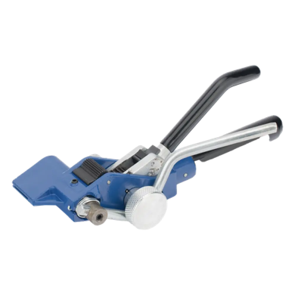 Flejadora Tipo Matraca / Corte Integrado / Fleje 6-20 mm (1/4" a 3/4") / Espesor 0.4-0.76 mm / Acero Resistente