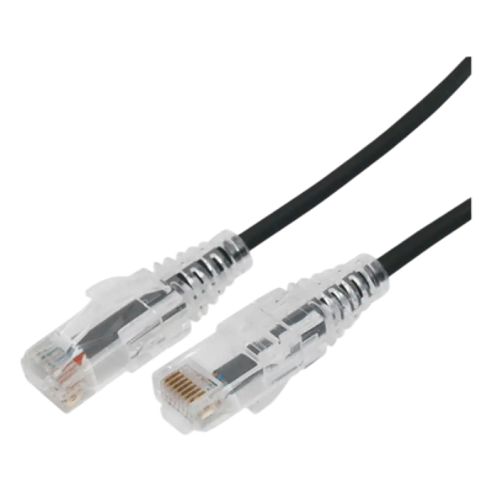 Cable de Parcheo UTP / Cat6A / 1 m (3.28 ft) / 28 AWG / Slim / RJ45 / Negro