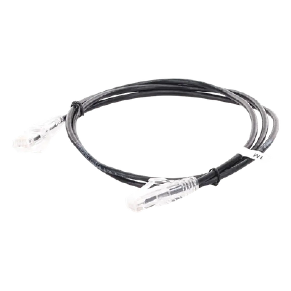 Cable de Parcheo UTP / Cat6A / 1 m (3.28 ft) / 28 AWG / Slim / RJ45 / Negro