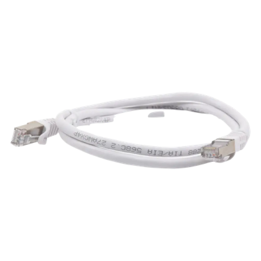 Patch Cord / Cat6A Blindado / 10G / 1.0 m (3.28 ft) / 500 MHz / AWG 27 / Blanco
