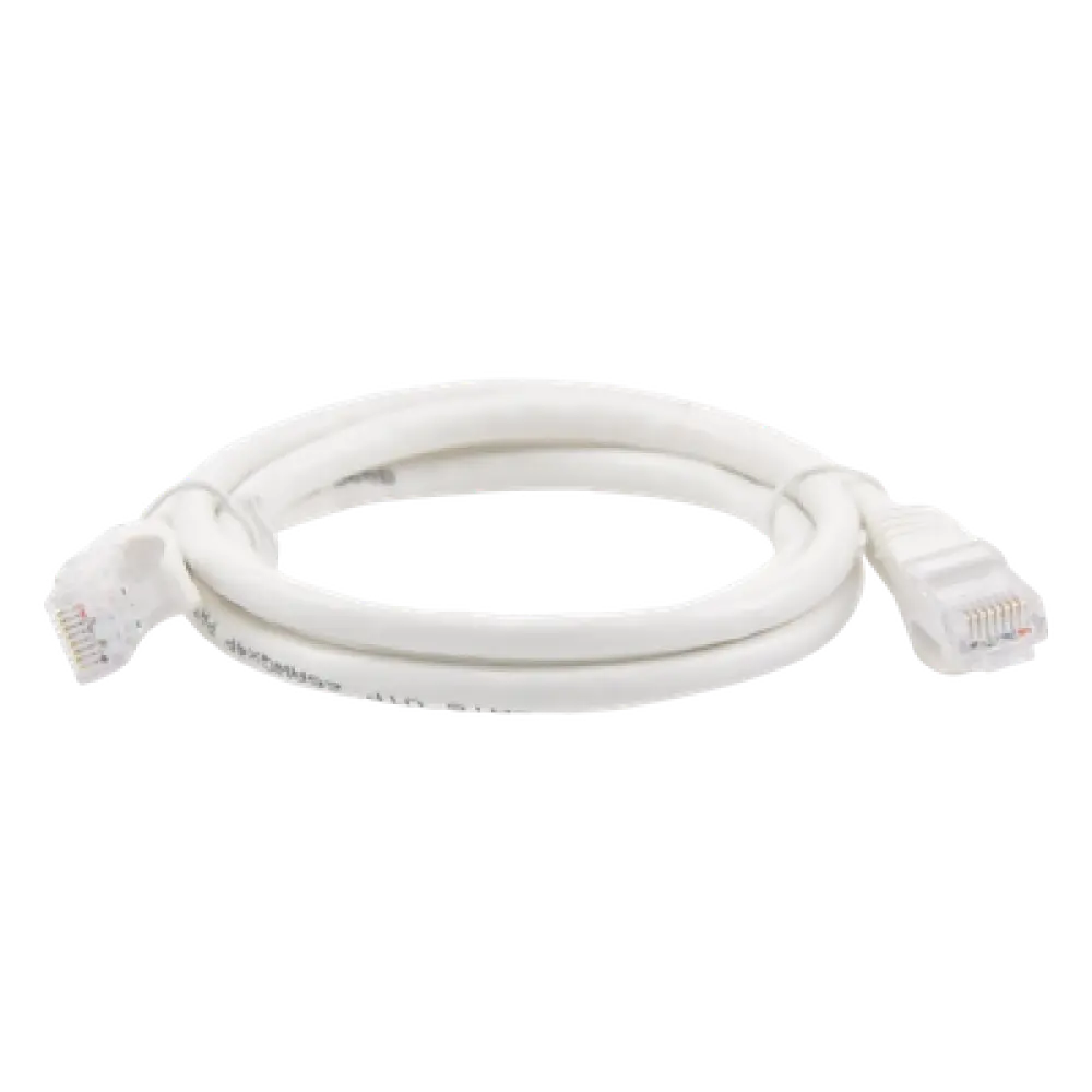 Cable de Parcheo UTP Cat6 / 1 Metro (3.28 Pies) / Blanco / 1 Gbps+ / RJ45
