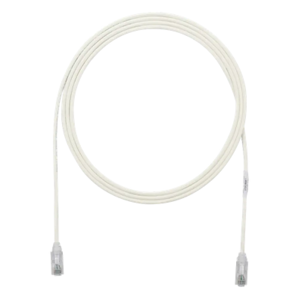 Cable de Parcheo / Cat6 / UTP 28AWG / Diámetro Reducido 3.8 mm / 2.13 m (7 ft) / Doble Clasificación CM/LSZH / Blanco Mate