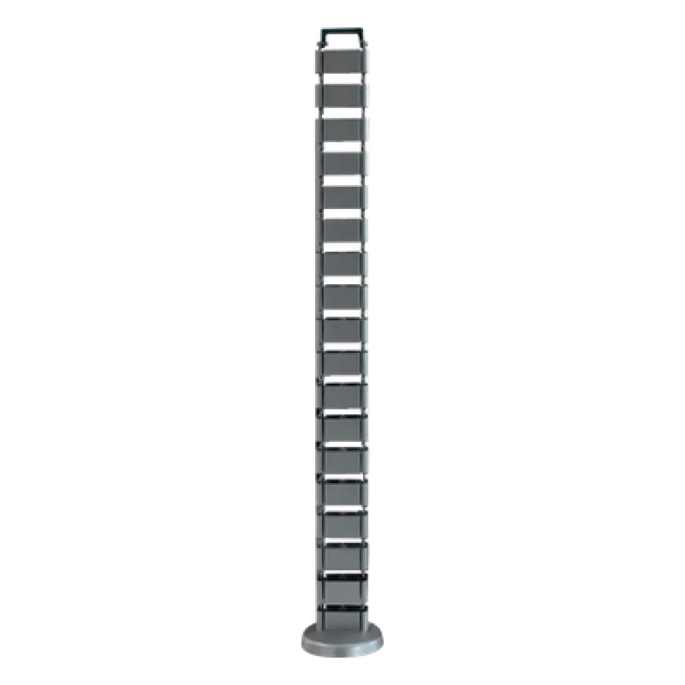 Organizador de Cables Vertical Articulado / Altura Ajustable / 18 Enlaces / ABS y Acero Inoxidable / Operación hasta 105°C