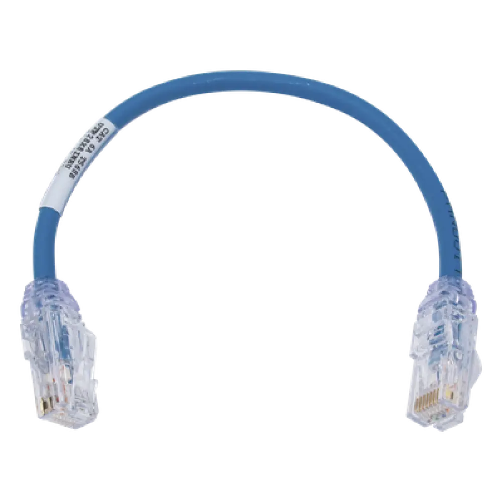 Cable de Parcheo UTP / Cat6A / 28 AWG / CM-LSZH / 8 pulg (20.3 cm) / Azul