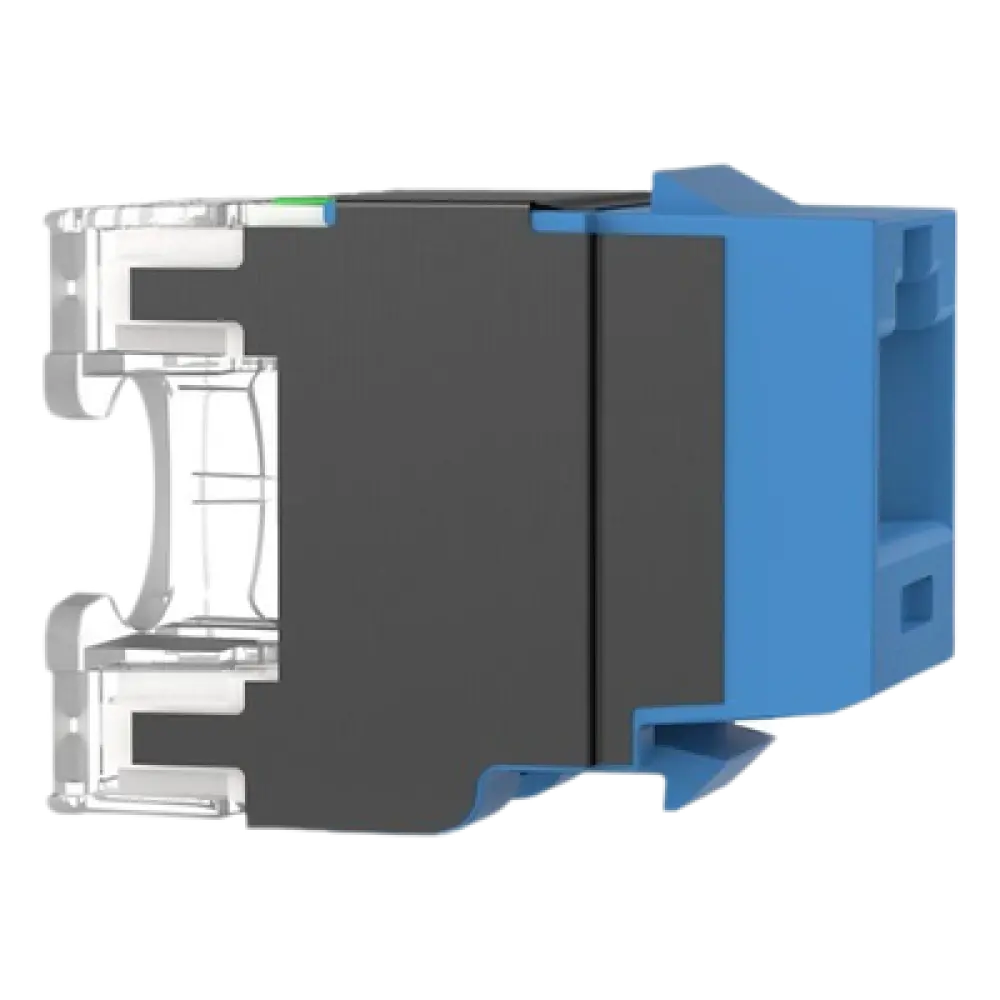 Módulo Jack de Cobre / Categoría 6A / 500 MHz / Terminación 110 / Keystone / RJ45 / Azul