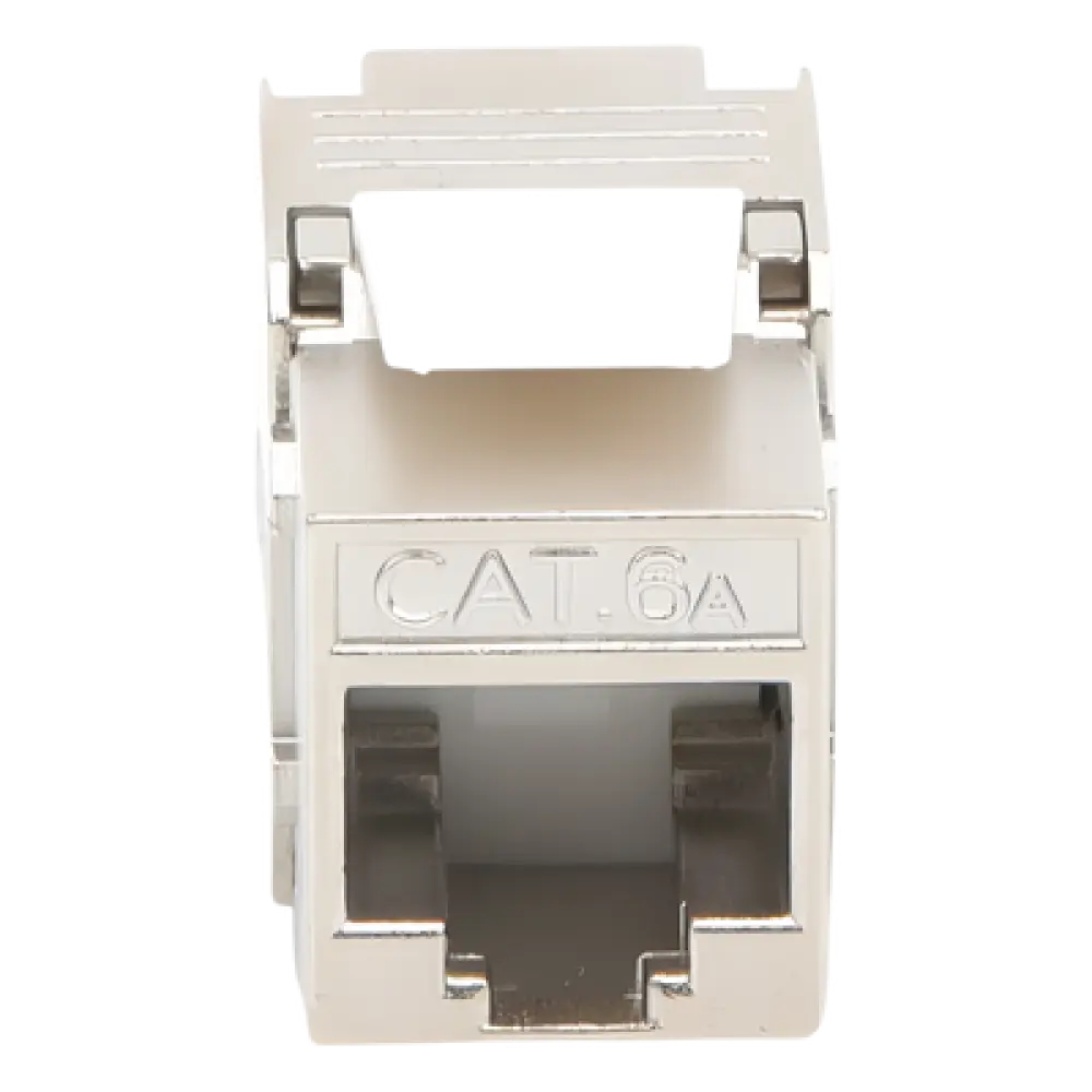 Módulo Jack Keystone / Cat6A / Blindado STP / Toolless / T568A/B / -40°C a 85°C / 24-26 AWG