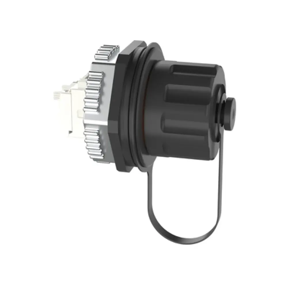 Conector Jack RJ45 Industrial / Cat 6A / IP67 / 24 AWG / 50 μin Oro / UL Tipo 12