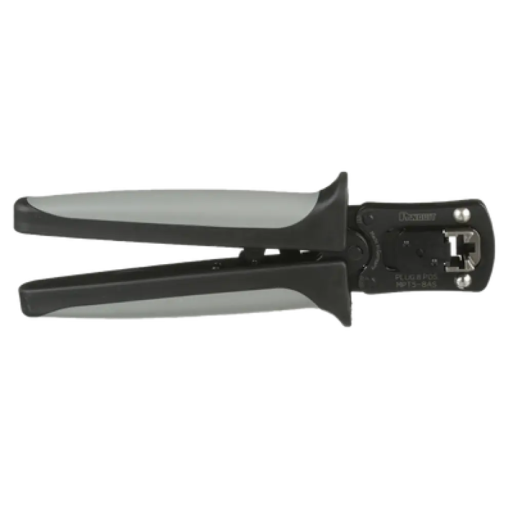 Pinzas Ponchadoras / RJ45 / Cat5e Cat6 Cat6A / 193x19.8x63.5 mm / 7.6x0.8x2.5 in / Negro