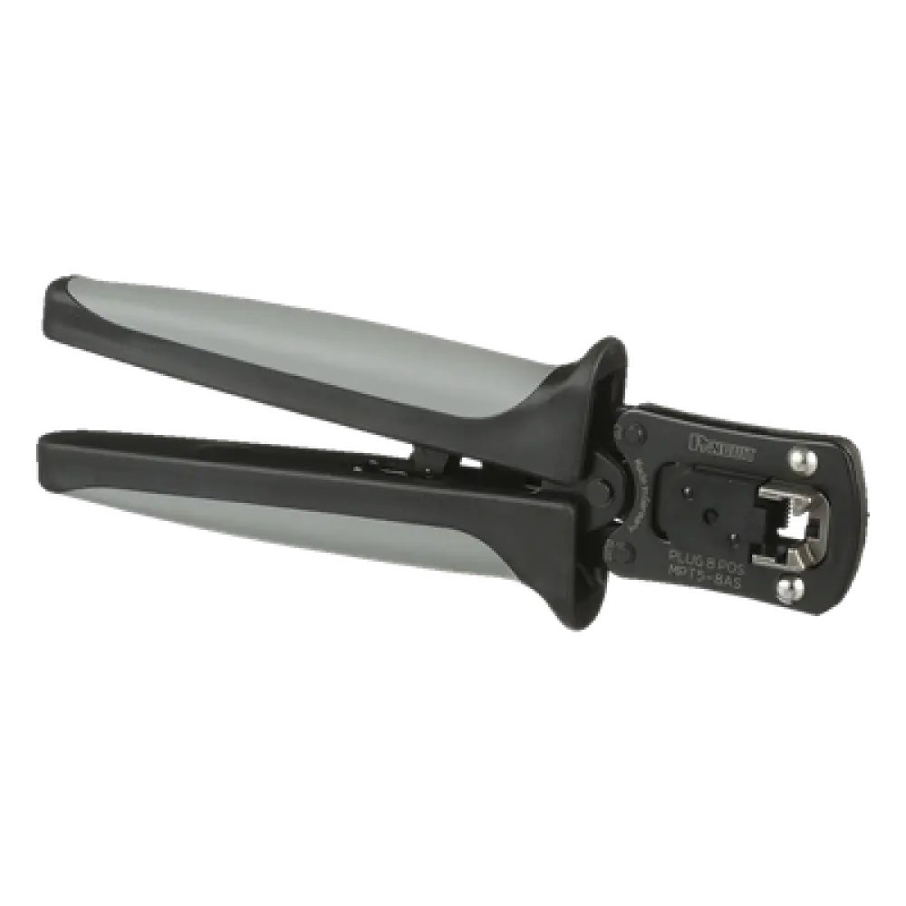 Pinzas Ponchadoras / RJ45 / Cat5e Cat6 Cat6A / 193x19.8x63.5 mm / 7.6x0.8x2.5 in / Negro