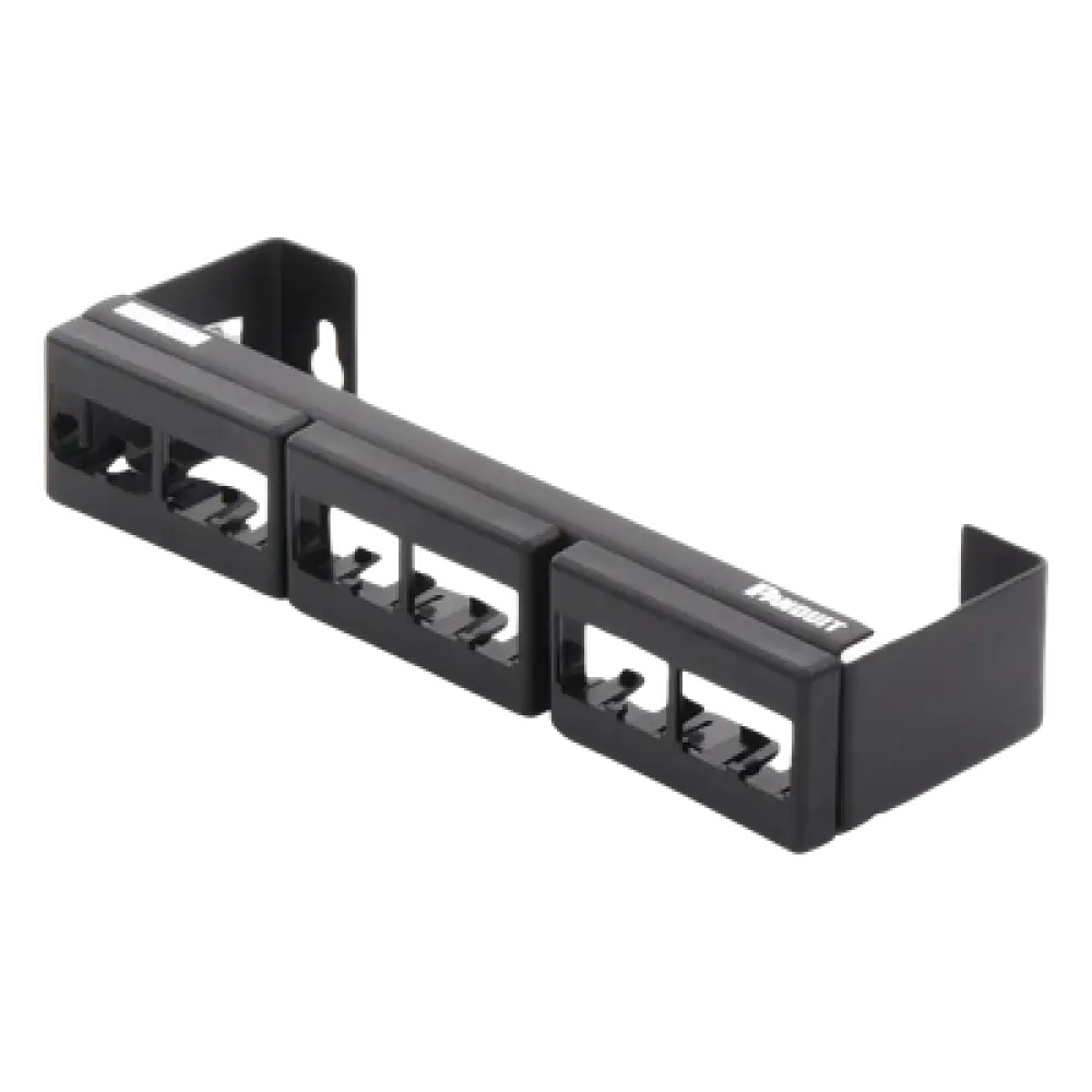 Panel de Parcheo Modular / 12 Puertos / Mini-Com / Montaje en Pared / 228.6 x 44.45 x 63.5 mm / 9 x 1.75 x 2.5 pulgadas / Sin Conectores