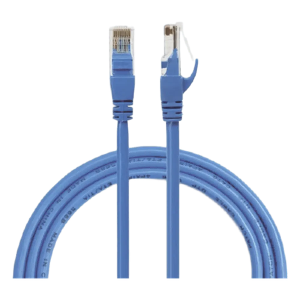 Cable de Parcheo UTP Cat6 / 1m (3.28 ft) / Azul / 26AWG CCA / 250MHz / Gigabit Ethernet