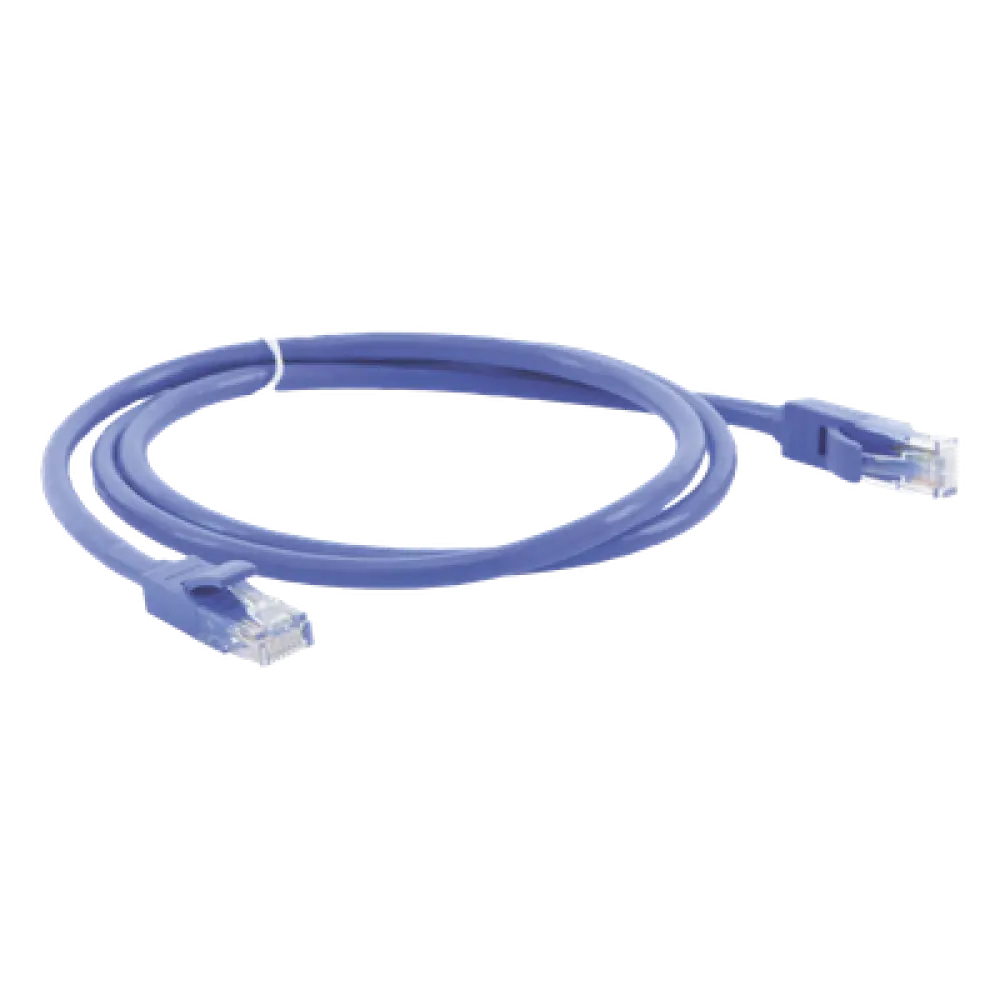 Cable de Parcheo UTP Cat6 / 1m (3.28 ft) / Azul / 26AWG CCA / 250MHz / Gigabit Ethernet