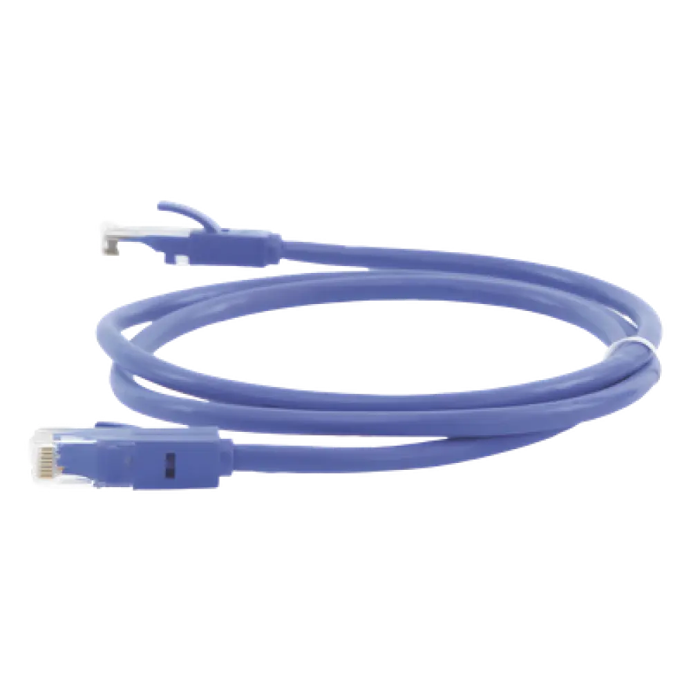 Cable de Parcheo UTP Cat6 / 1m (3.28 ft) / Azul / 26AWG CCA / 250MHz / Gigabit Ethernet