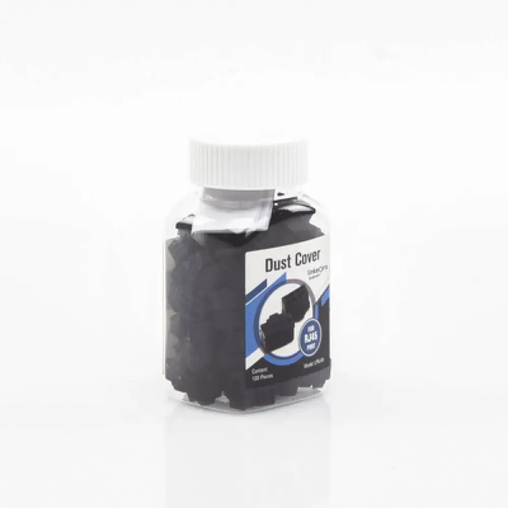 Protector Anti-Polvo / Puerto RJ45 Hembra / Silicona Resistente / Paquete 100 Unidades / Color Negro