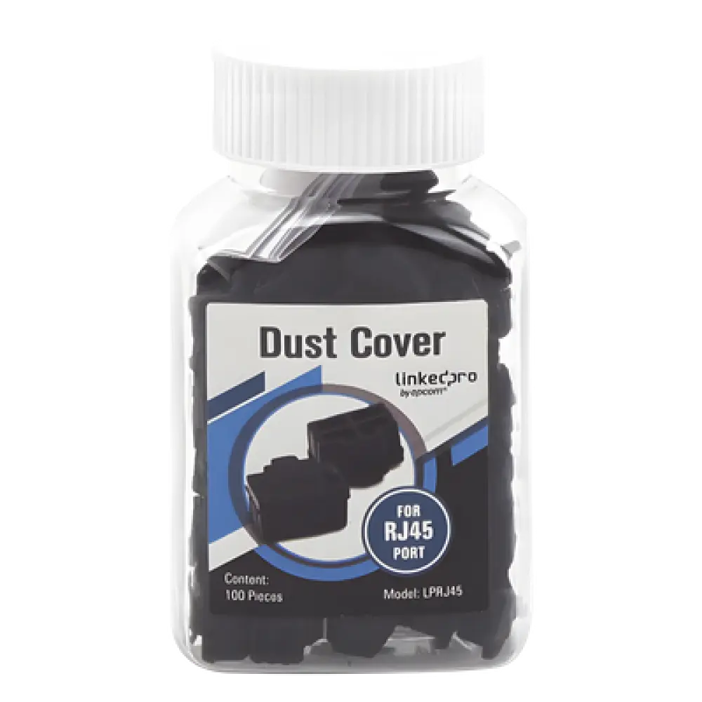 Protector Anti-Polvo / Puerto RJ45 Hembra / Silicona Resistente / Paquete 100 Unidades / Color Negro