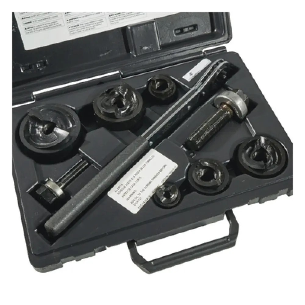 Juego de Sacabocados / 6 Piezas / 1/2 a 2 Pulgadas (12.7 a 50.8 mm) / Con Llave Matraca y Estuche