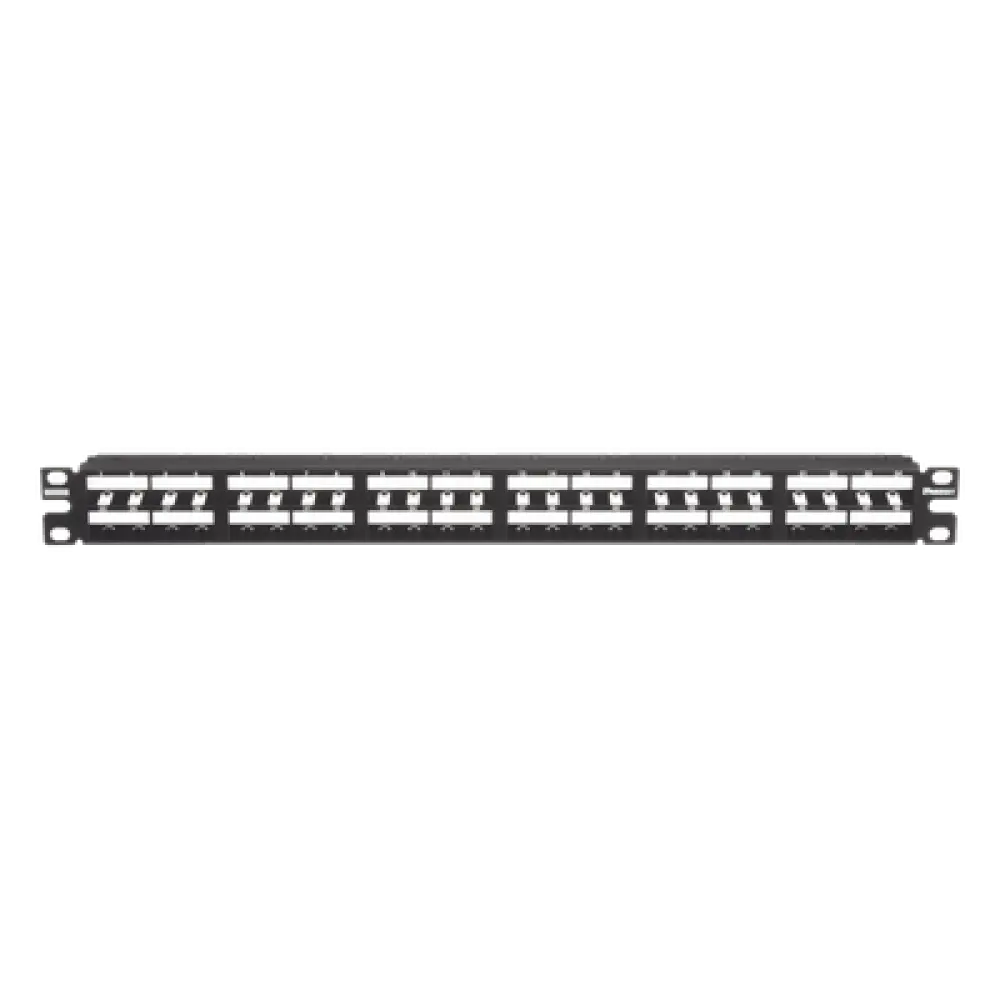 Panel de Parcheo Modular / 48 Puertos / Alta Densidad 1 UR / Plano / Sin Blindaje / Rack 19"