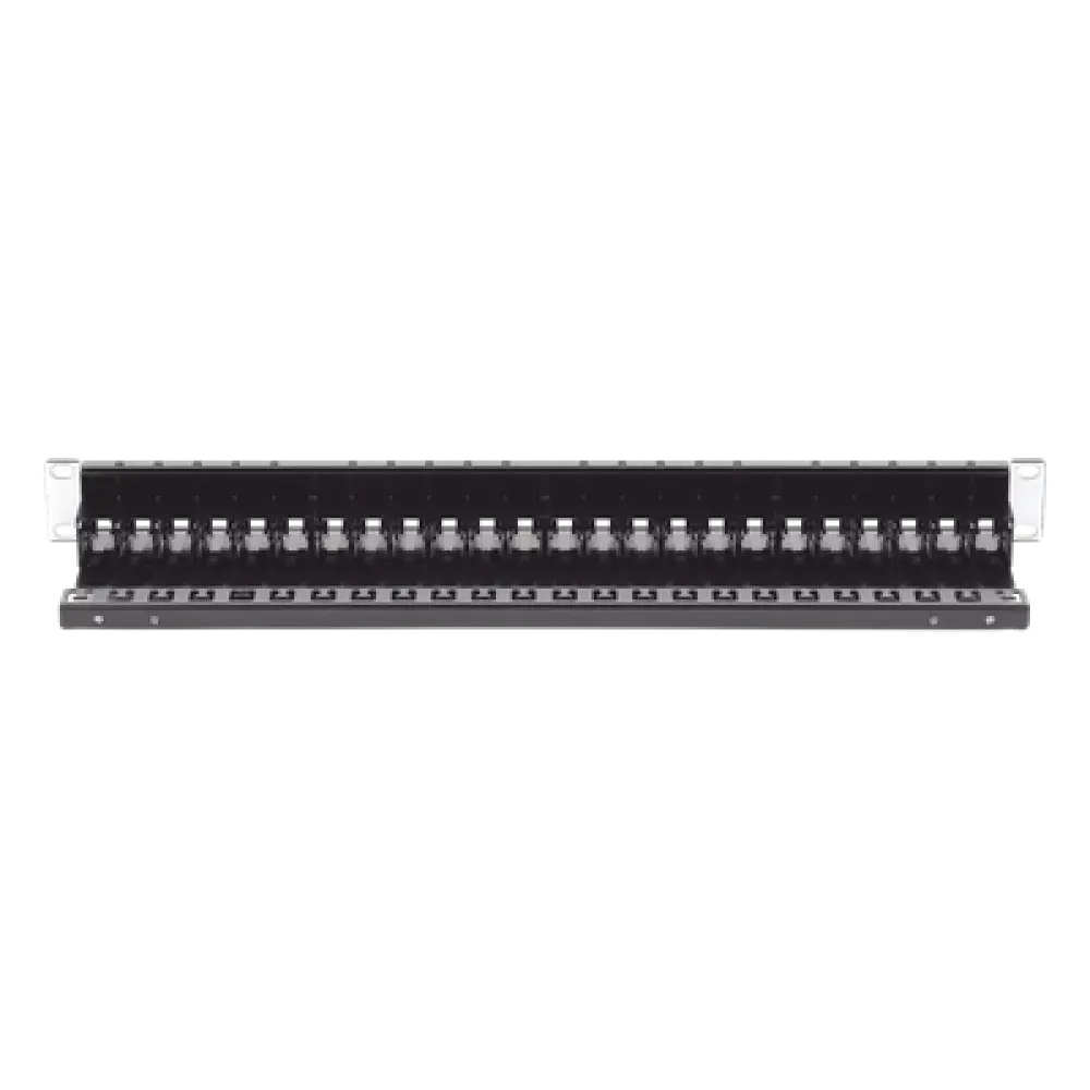 Patch Panel / 24 Puertos / Blindado / Cat 6A / Plano / 1UR