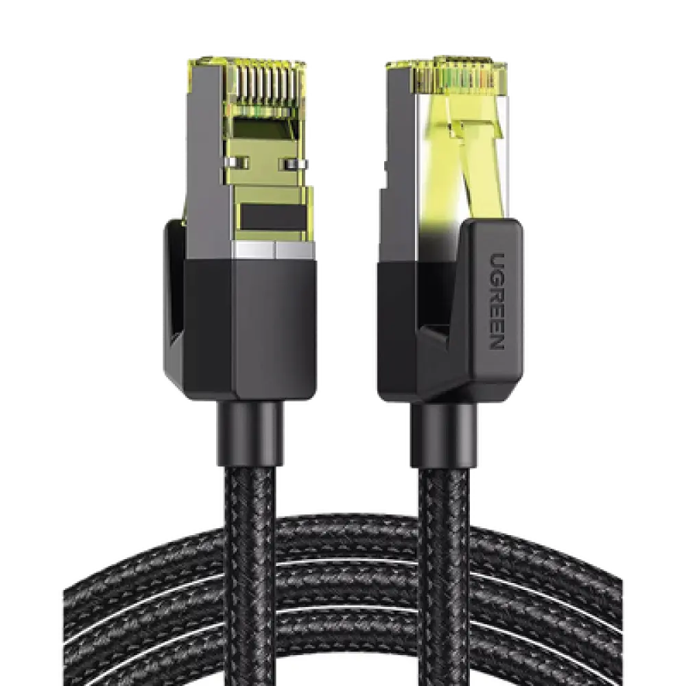 Cable Ethernet Cat7 / Blindaje F/FTP / 10 Gbps / 600 MHz / 2 m (6.56 ft) / Malla Nylon