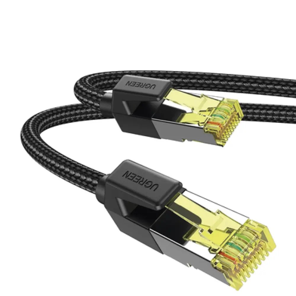 Cable Ethernet Cat7 / Blindaje F/FTP / 10 Gbps / 600 MHz / 2 m (6.56 ft) / Malla Nylon