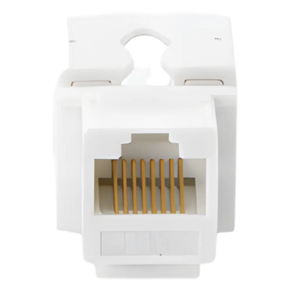 Módulo Jack Keystone / Cat5e / Terminación 110 / RJ45 / 1 Puerto / 90° / T568A-B / Blanco