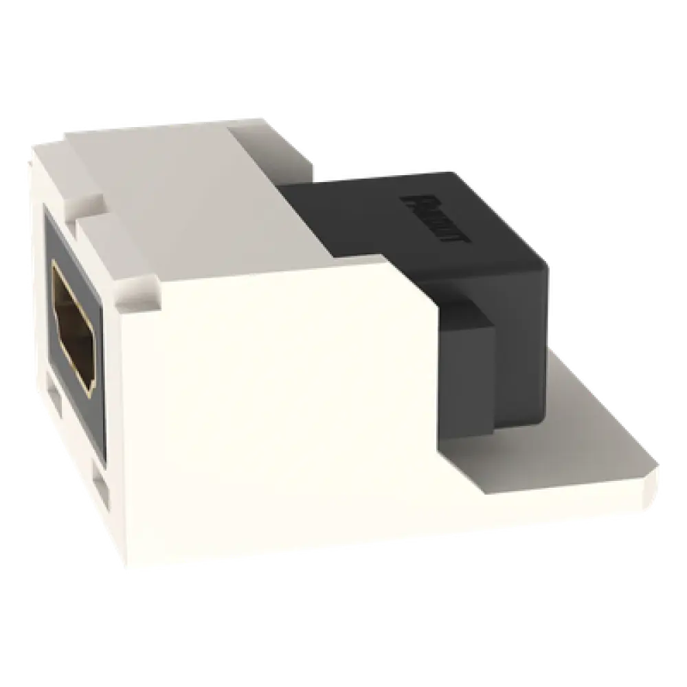 Módulo Acoplador HDMI 2.0 / Tipo-A Hembra-Hembra / Categoría 2 / 2 Espacios Mini-Com / 1.37 x 1.13 x 0.72 in (34.85 x 28.70 x 18.29 mm)