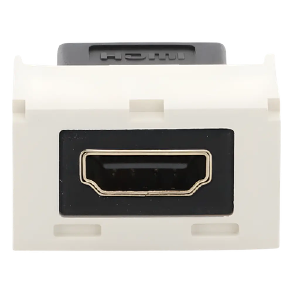 Módulo Acoplador HDMI 2.0 / Tipo-A Hembra-Hembra / Categoría 2 / 2 Espacios Mini-Com / 1.37 x 1.13 x 0.72 in (34.85 x 28.70 x 18.29 mm)