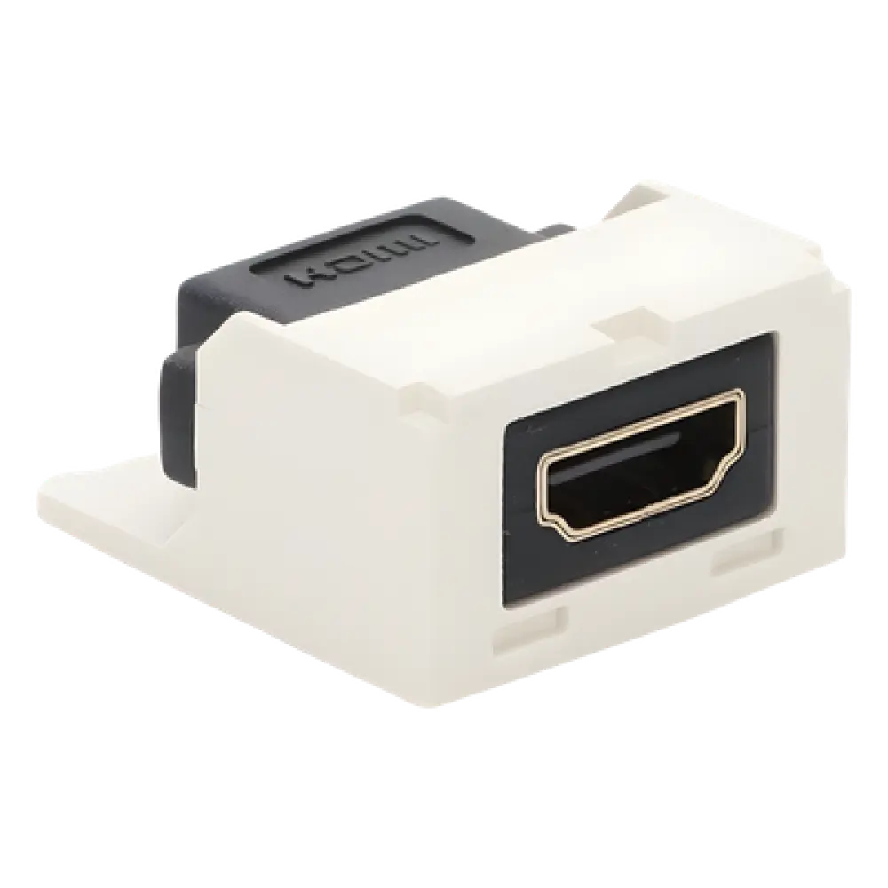 Módulo Acoplador HDMI 2.0 / Tipo-A Hembra-Hembra / Categoría 2 / 2 Espacios Mini-Com / 1.37 x 1.13 x 0.72 in (34.85 x 28.70 x 18.29 mm)