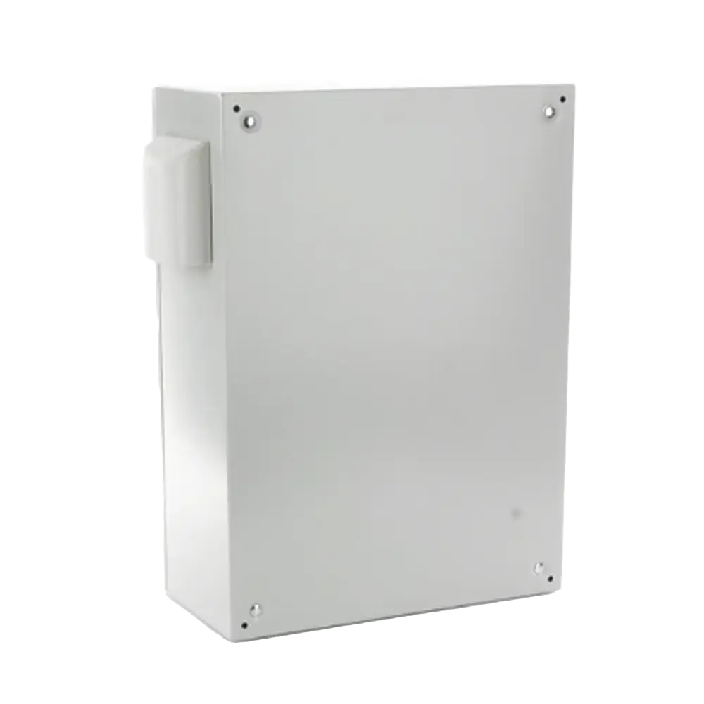 Gabinete Ventilado de Acero IP55 Uso en Exterior (600 x 800 x 300 mm) con Placa Trasera Interior Metálica y Compuerta Inferior Atornillable. Incluye Ventilador, Ventilas, filtros, Chapas y Llave T