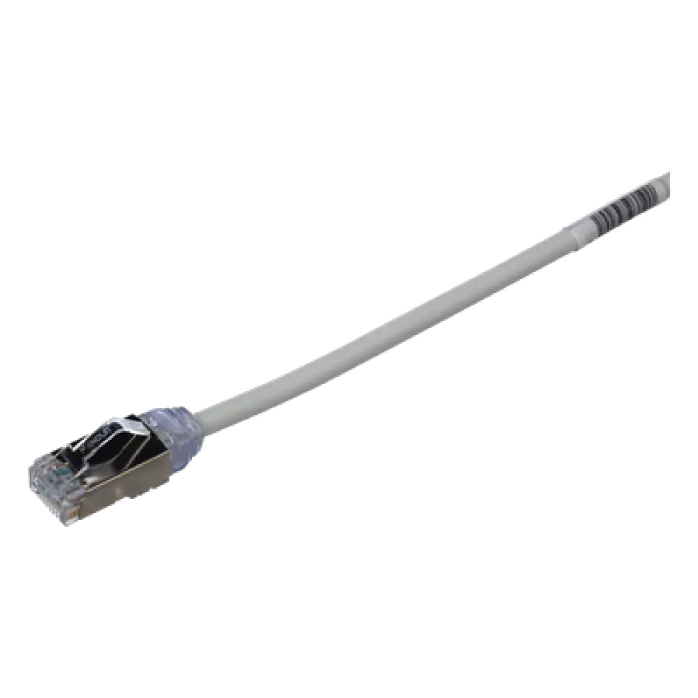 Patch Cord Cat6A / 28 AWG Diámetro Reducido / S/FTP Blindado / CM/LS0H / 20 cm (0.66 pies) / Gris